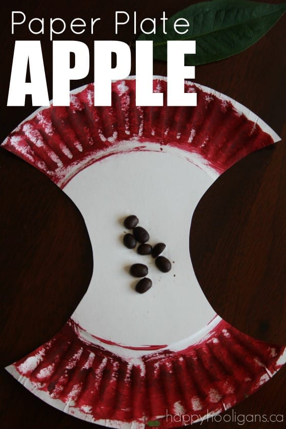 Paper Plate Apple Craft for preschoolers