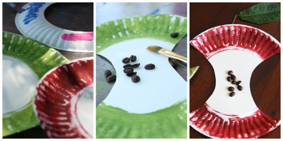 paper plate apple craft