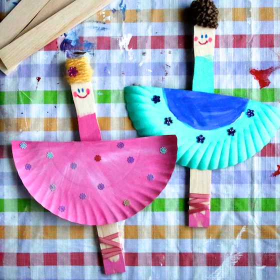 paper plate ballerina craft