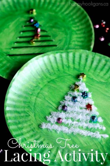 Paper Plate Christmas Tree Activity - Happy Hooligans