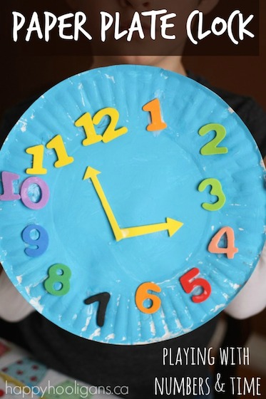 paper plate clock craft