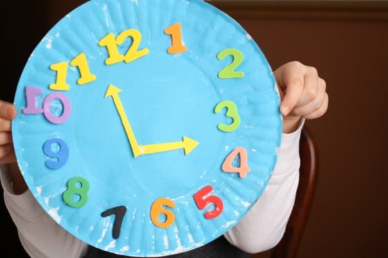 Paper Plate Clock Craft 