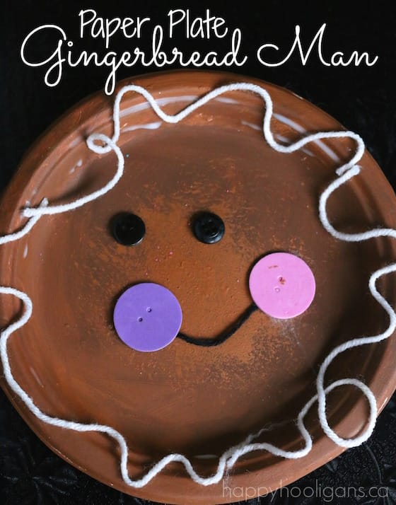 paper plate gingerbread man copy