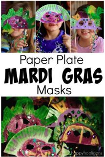 Paper Plate Mardi Gras Masks for Kids - Happy Hooligans