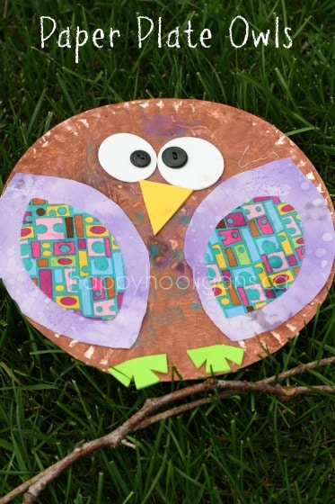 paper plate owls