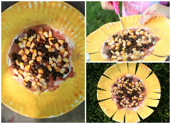 paper plate sunflower craft