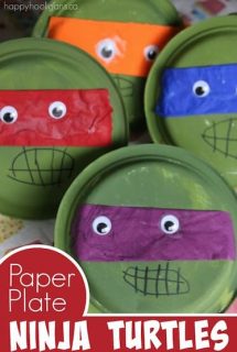 teenage mutant ninja turtles made from paper plates