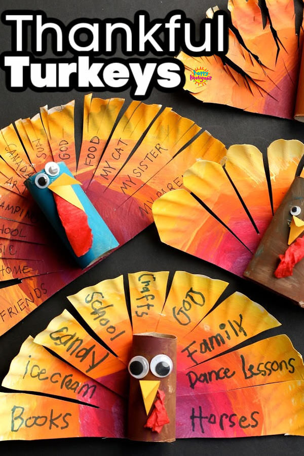 Paper Plate Thankful Turkey Craft 600x900