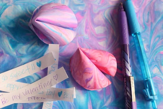 Paper Valentines Fortune Cookies