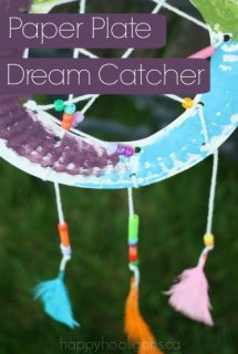 paper plate dream catcher craft