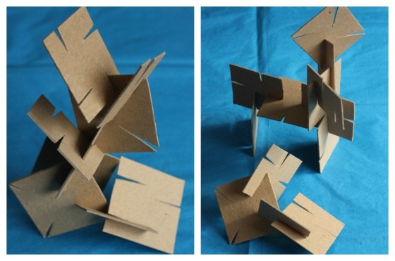 homemade cardboard construction set