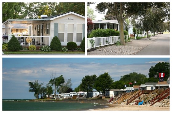 Beachside cottages at Sherkston Shores Resort