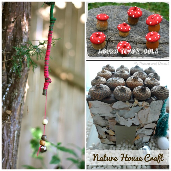 Fairy Bells, Acorn Toadstools, Nature Fairy House