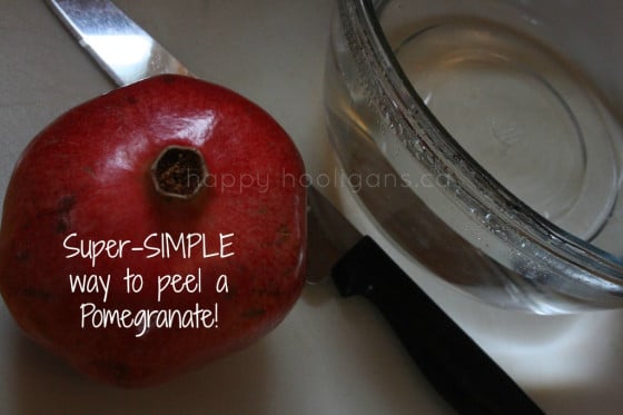 easy way to peel a pomegranate