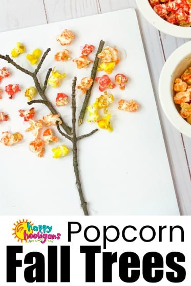 Popcorn Fall Tree Craft for Toddlers and Preschoolers