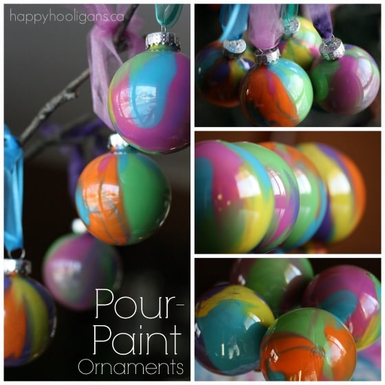 pour paint ornaments