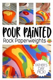 Pour Painting - Rock Paperweights for Kids to Make and Give