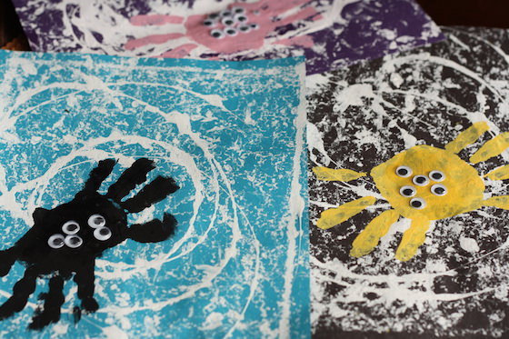 preschool spider handprint craft