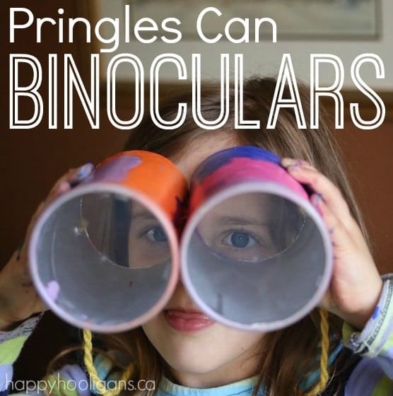 Pringles Can binoculars craft for preschoolers and toddlers 