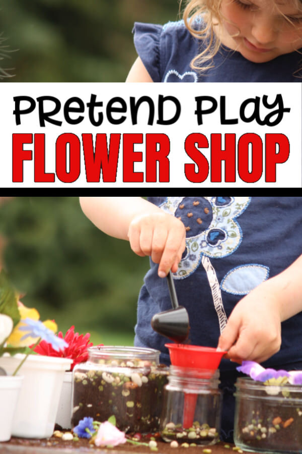 dramatic play flower shop for toddlers and preschoolers
