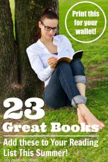 23 Great Books for Moms to Read this Summer . Print this List for your Wallet - Happy Hooligans