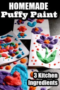 3 Ingredient Homemade Puffy Paint Recipe