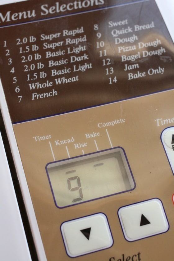 quick bread setting on bread machine