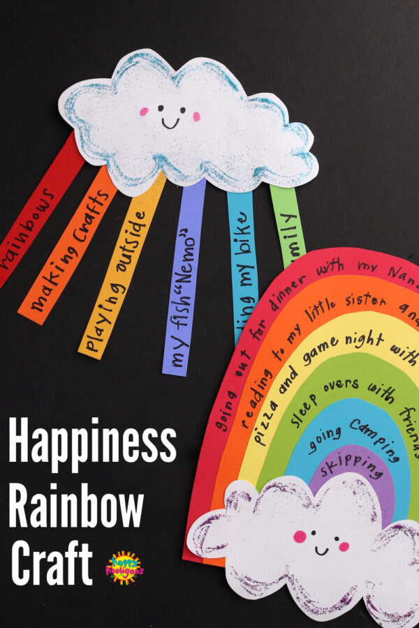 Construction Paper Rainbow Happiness Craft for Kids 