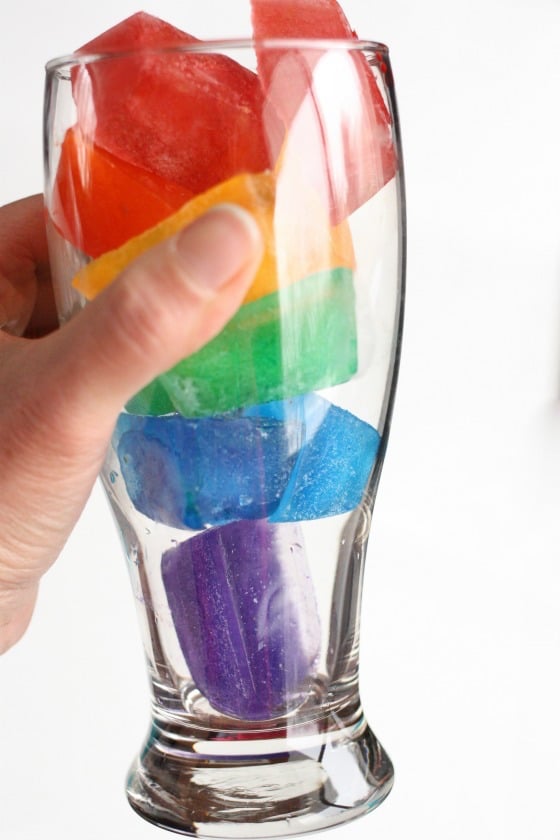 rainbow ice cubes