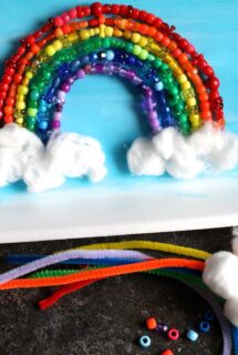 rainbow pipe cleaner bead craft