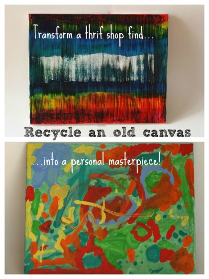 recycled painting before and after