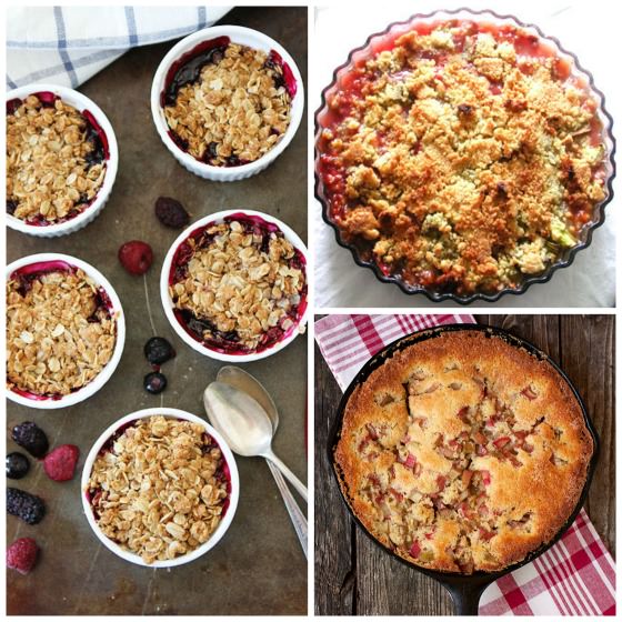 rhubarb crisp, rhubarb crumble, rhubarb cobbler