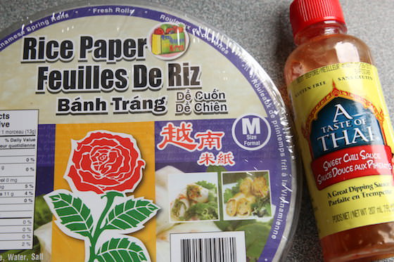 RIce Paper Wraps and Thai Sweet Chili dipping sauce