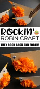 Rocking Paper Robin Craft for Kids