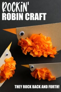 paper robin craft for toddlers and preschoolers