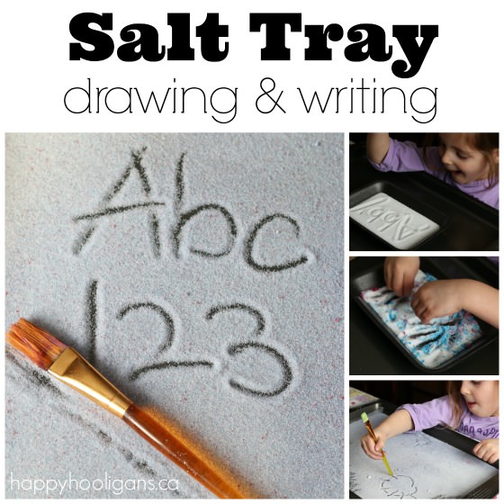 Salt Tray Drawing and Writing Activity - Happy Hooligans