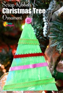 Scrap Ribbon Christmas Tree Ornament