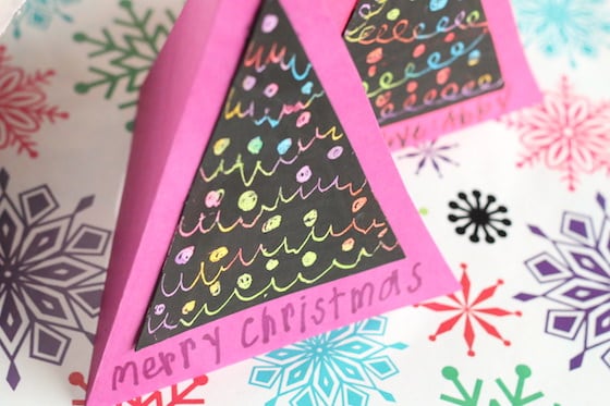 Scratch art Christmas Cards Kids can Make