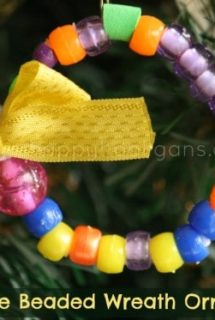 simple beaded wreath ornament cover photo