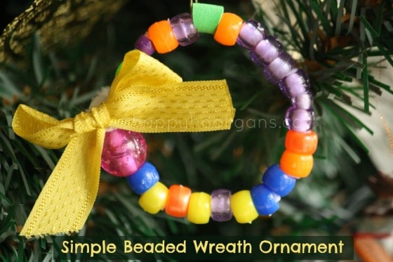 simple beaded wreath ornament cover photo