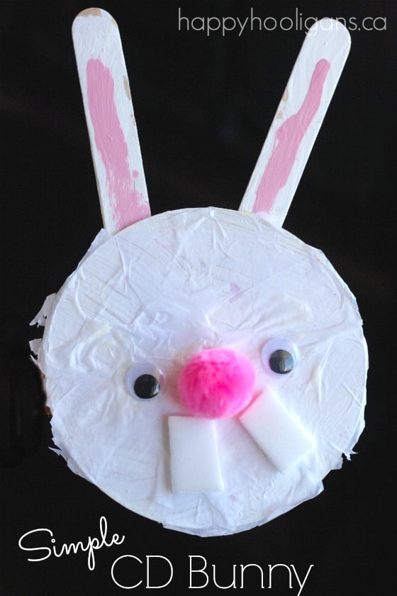 Simple CD Bunny Craft for Preschoolers and Toddlers