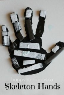 skeleton handprint craft