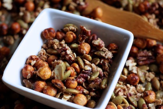 Small bowl of homemade trail mix