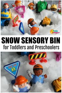 Snow Sensory Bin for Toddlers and Preschoolers