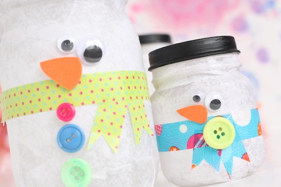 Snowman Jar Tea Light Holder