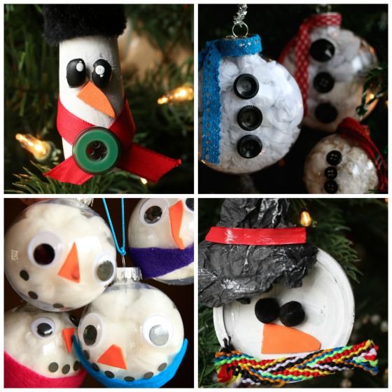 snowman ornaments collage happy hooligans