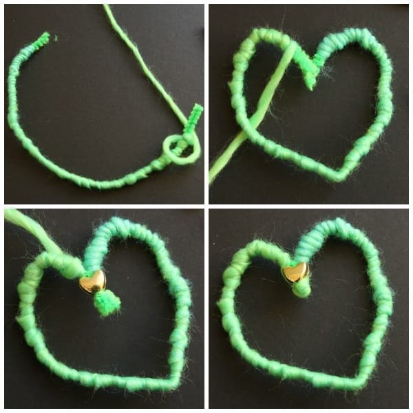 step photos yarn heart collage