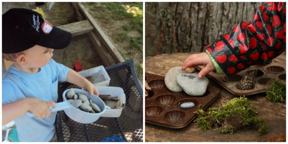 stones in the sandbox