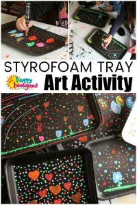 Styrofoam Tray Art Activity for Kids