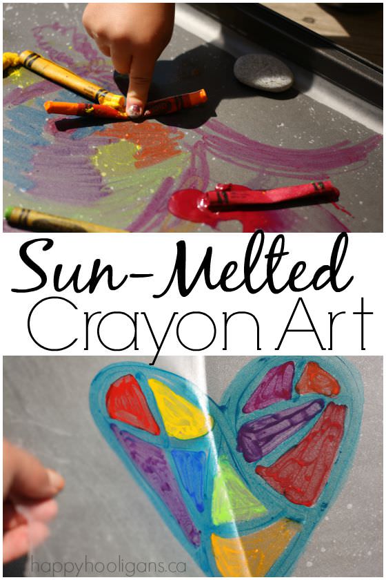 Sun Melted Crayon Art Activity